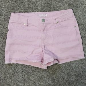 🌈Girl's Baby Pink Lace Boho Shorts